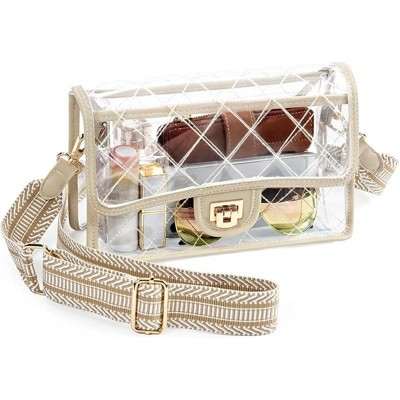 Clear Bag for Stadium Events Clear Crossbody Purse Stadium Approved Women Transparent Shoulder Bag for Concerts