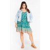 Women's Plus Size Aurora Mini Dress - turquoise | CITY CHIC - 3 of 4