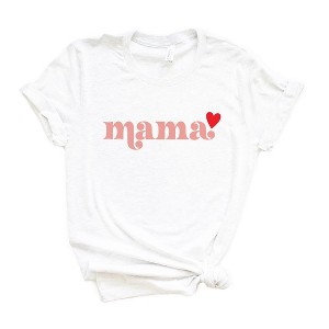 Simply Sage Market Women's Pink Mama Heart Short Sleeve Graphic Tee - 1 of 3