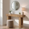 63" Rustic Farmhouse Console Table for Living Room and Entryway - Farmhouse Elegance, Industrial Durability - 3 of 4