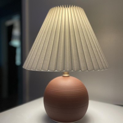 Oval Table Lamp With Pleated Shade (includes Led Light Bulb) Red -  Threshold™ Designed With Studio Mcgee : Target