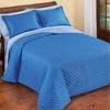 Collections Etc Classic Elegant Reversible 3-Piece Bedspread Set - 2 of 3