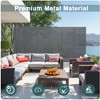 Lirago 72 in. Galvanized Metal Outdoor Privacy Screens Garden Outdoor Fence Gray - 3 of 4
