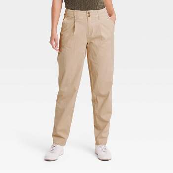 Women's High-rise Pleat Front Tapered Ankle Pants - A New Day™ Brown 8 :  Target