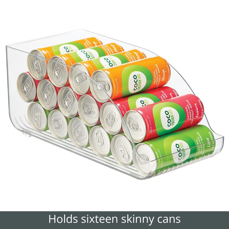 mDesign Plastic Soda Can Dispenser Storage Organizer Container Bin, 5 of 9