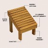 JONATHAN Y Saru 11.8" Traditional Classic Solid Acacia Wood Shower Shaving Foot Stool - 3 of 4