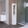 SEVOBAL Bathroom Storage Cabinets with One Door and Six Shelves for Bathroom Organization, White, 46"*19"*5" - 2 of 4