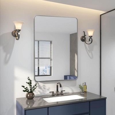 Lycvki 24x36 Inch Metal Framed Rectangular Bathrrom Mirror for Wall.