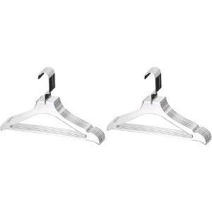 YBM Home Quality Acrylic Clear Coat Hangers with Bar, Pack of 12 - 1 of 4