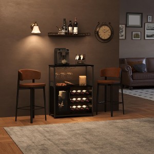 3-Tier Wine Bar Cabinet with Detachable Wine Rack and Drawer - 1 of 4