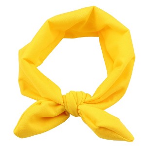 MyKids-Usa Newborn Baby Solid Color Bunny Ear Shape Elastic Headband - 1 of 2