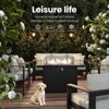 LayinSun 4 Pieces Aluminum Outdoor Patio Furniture Set with Fire Pit Table, Outside Metal Patio Conversation Sets with Deep Seating and Thick Cushions - 2 of 4