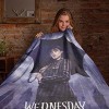 Intimo MGM Wednesday TV Show Super Soft And Cuddly Plush Fleece Throw Blanket Black - 2 of 4