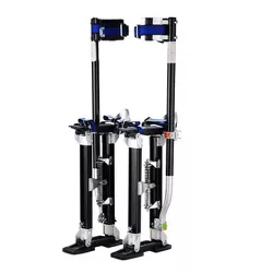 Fleming Supply Aluminum Drywall Stilts - Lightweight and Adjustable from 24" to 40" Elevation, Black