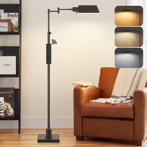 GTCLIGHTING Floor Lamp with 350° Swing Arm, 3 Color Temperature Height Adjustable Standing Lamp Metal Shade for Living Room Bedroom - 1 of 4