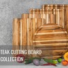 Wooden Cutting Board with Grip Handles for Busy Kitchen, Easy Storage & Clean Wooden Chopping Boards Reversible for Meat, Fruit, Cheese - 3 of 4