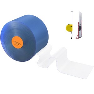 VEVOR Strip Curtain, 100' Length, 12" Width, 0.12" Thickness, Clear Smooth Plastic Door Strips, PVC Curtain Strip Door Bulk Roll - 1 of 4