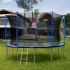 VisioGear Trampoline, Trampoline with Safety Enclosure Net, Trampoline with Basketball Hoop, Green, 180"*180"*106.32" - 4 of 4