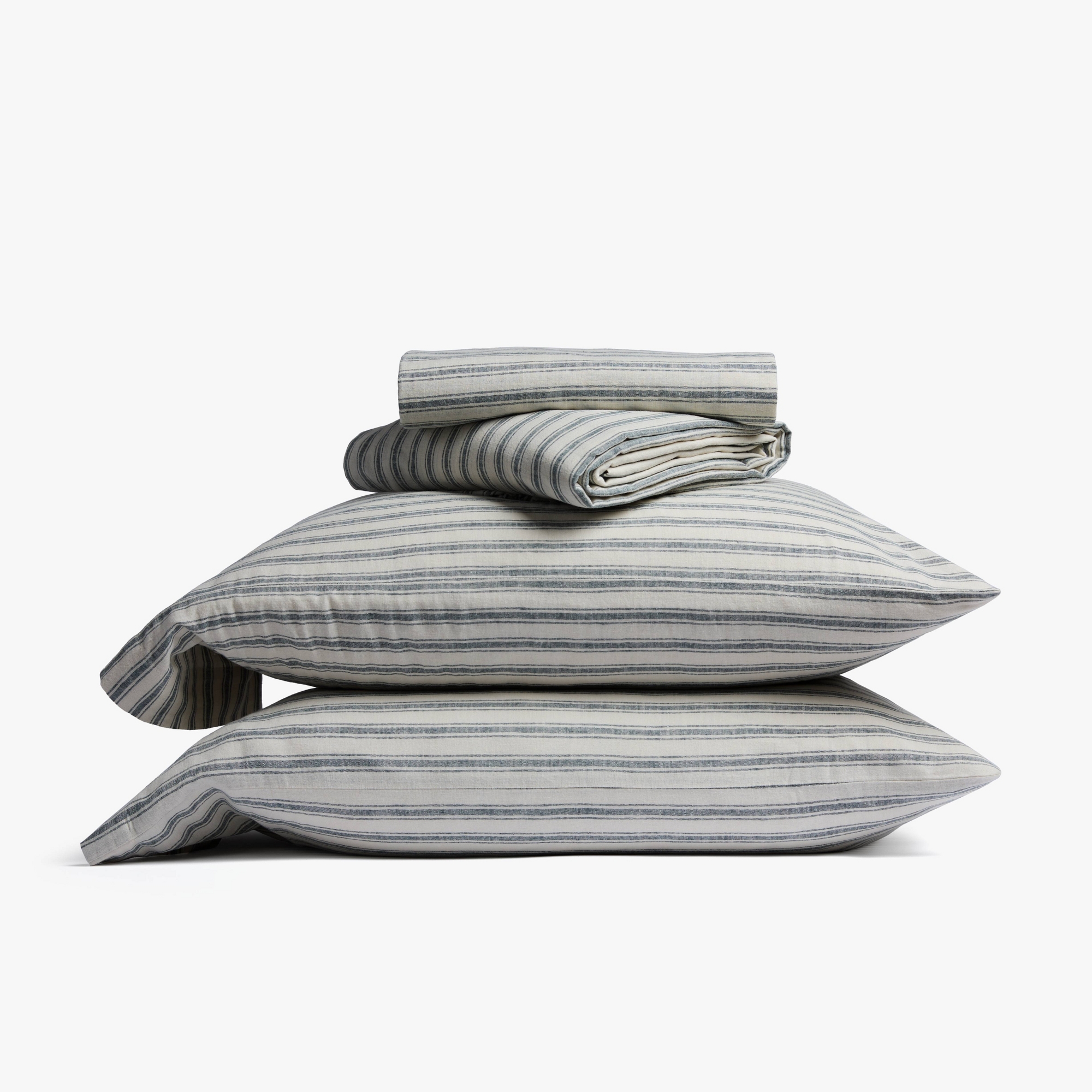 King Relaxed Linen Stripe Sheet Set Cove & Parchment - Parachute for Target