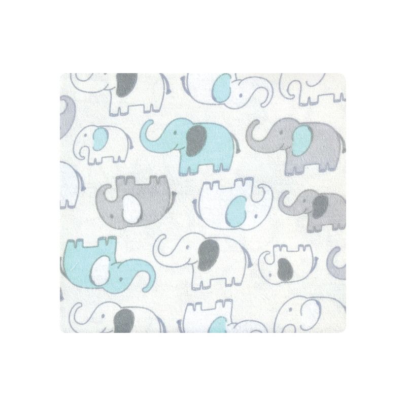 Hudson Baby Cotton Flannel Receiving Blankets Bundle, Neutral New Elephant, One Size, 3 of 7