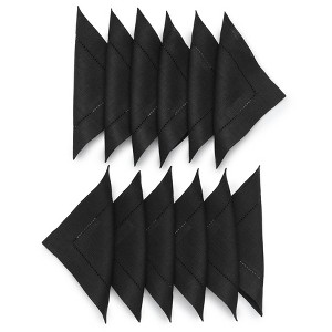 Solino Home Linen Classic Hemstitch Cocktail Napkins - 1 of 4