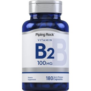 Piping Rock Riboflavin Vitamin B2 100mg | 180 Capsules - 1 of 2