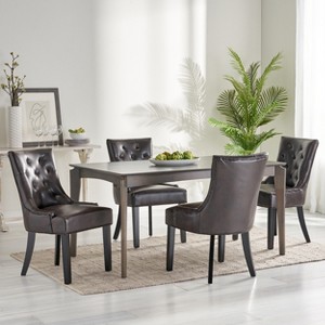 Christopher Knight Home Cheney Contemporary Tufted Upholstered Dining Chairs (Set of 4) - 1 of 4