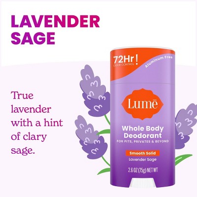 Lume Whole Body Women&#8217;s Deodorant - Smooth Solid Stick - Aluminum Free - Lavender Sage Scent - 2.6oz_10