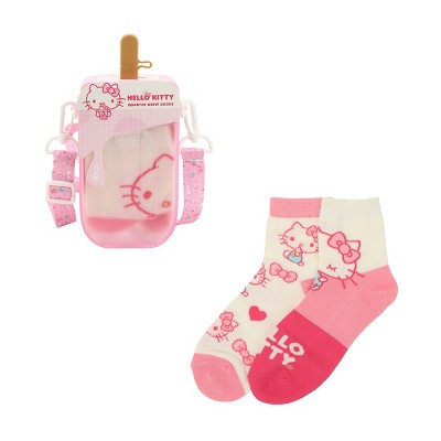 Hello Kitty Hearts & Bows Women's Casual Quarter Crew Sock Boxed Set