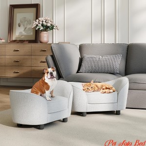 Pet Sofa Bed, Chenille Sofa with Washable Cushions, Suitable for Cats and Dogs - 1 of 4