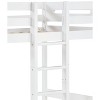 NicBex Twin over Twin Bunk Bed Wooden Bed Frame with Ladder and Full Length Guardrail, Space Saving, No Box Spring Required, White - 4 of 4