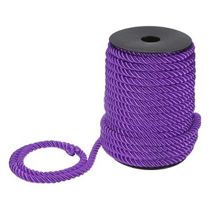 Unique Bargains Soft Polyester Twisted Silk Decorative Craft Cord Trim Cord Rope 22 Yards 1 Pc - 1 of 4