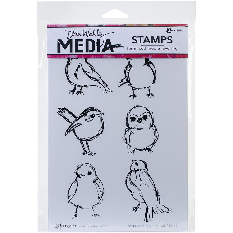 Dina Wakley Media Cling Stamps 6"X9", 1 of 3