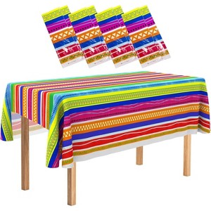Fiesta Tablecloth - Mexican Blanket for Fiesta Party Decorations, Cinco de Mayo Celebrations, Mexican Table Runner Decorations - 1 of 4