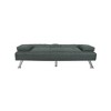 65.7”Futon Sleeper Sofa Bed,3 Angles for Adjusting,Manufactured Wood Frame , Tailored Linen Upholstery,Metal Chrome Legs,Dark Gray - 4 of 4