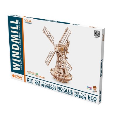 EWA Eco-Wood-Art Windmill 3D Wooden STEM Construction Kit