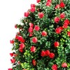 Cesicia 2-Pack 21.6" Tall Artificial Rose Topiary Ball Tree, for Home Decor - 4 of 4