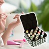 Unique Bargains Nail Polish Carrying Case Nail Polish Organizer Case for 30 Bottles 15ml/0.5 fl.oz Travel Storage Bag Nylon White Green 1 Pcs - 2 of 4