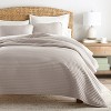 Stripes Floral and Diamonds Quilted Coverlet Set With Shams - Becky Cameron - 2 of 4
