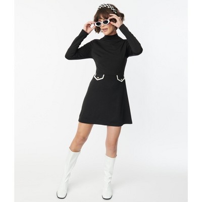 Smak Parlour Women's Mock Turtleneck Fit & Flare Dress