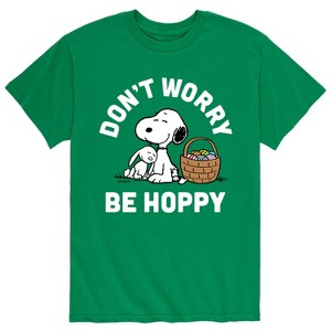 Men's - Peanuts - Don't Worry Hoppy Short Sleeve Graphic T-Shirt - 1 of 4