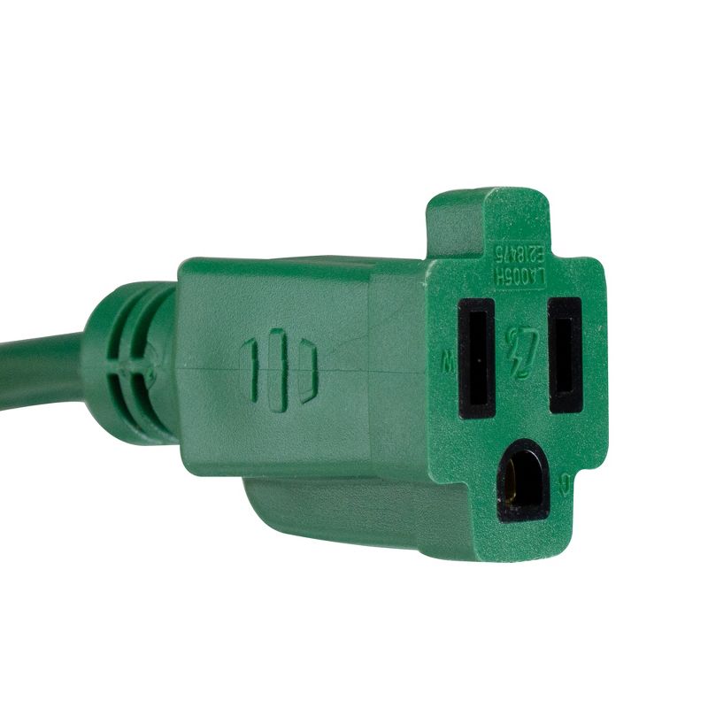 Northlight 40' Green 3-Prong Outdoor Extension Power Cord, 2 of 4