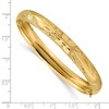 Black Bow Jewelry 8mm 14k Yellow Gold Laser Cut Domed Hinged Bangle Bracelet, 7 Inch - 4 of 4