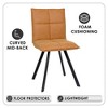 LeisureMod Wesley Modern Vegan Leather Dining Chair Set of 4 - Black Metal Legs, Durable and Easy to Clean, Perfect for Dining Rooms - 4 of 4