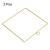 Unique Bargains Square Decor Wedding Party Wall Hanging Round Metal Wreath 3 Pcs - 3 of 4