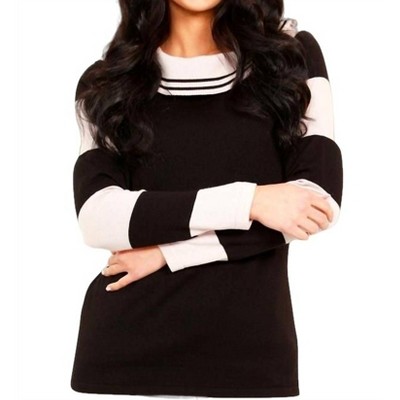 Women's Stripe Cowl Neck Sweater - Angel Apparel