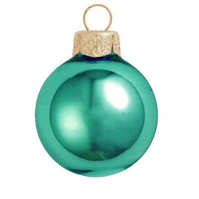 Northlight 40ct Shiny Glass Ball Christmas Ornament Set 1.5" - Teal Green