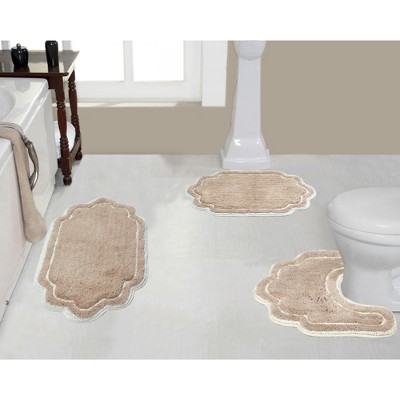 Allure Collection Cotton Tufted Bath Rug Set Set of 3 - Home Weavers