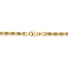 Black Bow Jewelry 5mm 14k Yellow Gold Solid Diamond Cut Rope Chain Necklace - 4 of 4