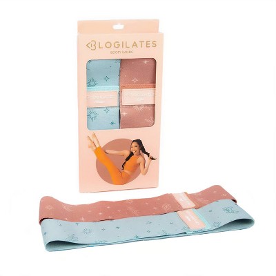 Blogilates Booty Resistance Bands 2pk - Peach Orange/blue : Target